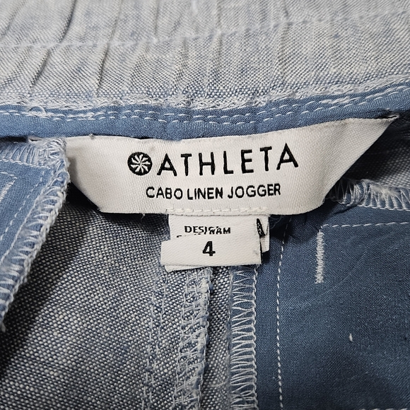Athleta Cabo Linen Jogger Pants Size 4 - Picture 15 of 16